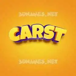 carst in Orange Toon style - 3D name wallpaper