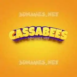 cassabees in Orange Toon style - 3D name wallpaper