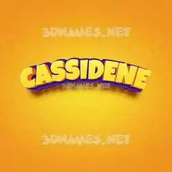 cassidene in Orange Toon style - 3D name wallpaper