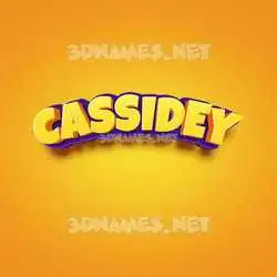cassidey in Orange Toon style - 3D name wallpaper