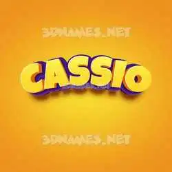 cassio in Orange Toon style - 3D name wallpaper