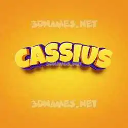 cassius in Orange Toon style - 3D name wallpaper