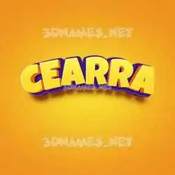 cearra in Orange Toon style - 3D name wallpaper