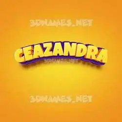 ceazandra in Orange Toon style - 3D name wallpaper