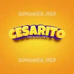 cesarito in Orange Toon style - 3D name wallpaper
