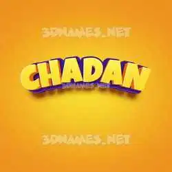 chadan in Orange Toon style - 3D name wallpaper