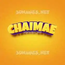 chaimae in Orange Toon style - 3D name wallpaper