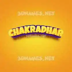 chakradhar in Orange Toon style - 3D name wallpaper