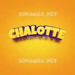 chalotte in Orange Toon style - 3D name wallpaper
