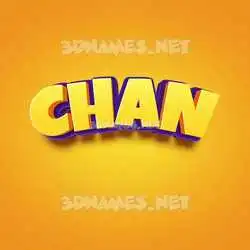 chan in Orange Toon style - 3D name wallpaper