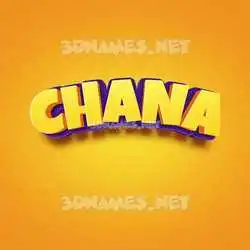 chana in Orange Toon style - 3D name wallpaper
