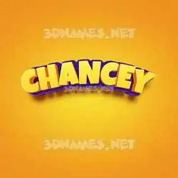 chancey in Orange Toon style - 3D name wallpaper