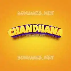 chandhana in Orange Toon style - 3D name wallpaper