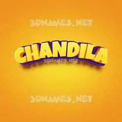 chandila in Orange Toon style - 3D name wallpaper