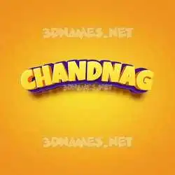 chandnag in Orange Toon style - 3D name wallpaper