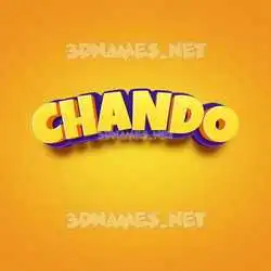 chando in Orange Toon style - 3D name wallpaper