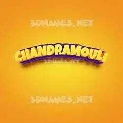 chandramouli in Orange Toon style - 3D name wallpaper