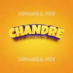 chandre in Orange Toon style - 3D name wallpaper