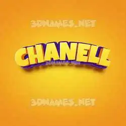 chanell in Orange Toon style - 3D name wallpaper