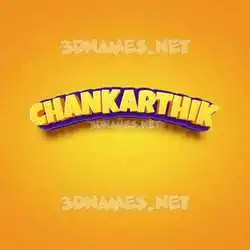 chankarthik in Orange Toon style - 3D name wallpaper