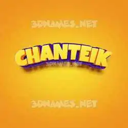 chanteik in Orange Toon style - 3D name wallpaper
