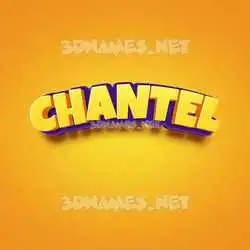 chantel in Orange Toon style - 3D name wallpaper