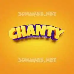 chanty in Orange Toon style - 3D name wallpaper