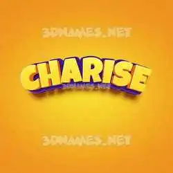charise in Orange Toon style - 3D name wallpaper