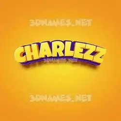 charlezz in Orange Toon style - 3D name wallpaper