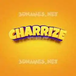 charrize in Orange Toon style - 3D name wallpaper