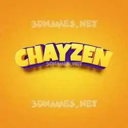chayzen in Orange Toon style - 3D name wallpaper