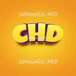 chd in Orange Toon style - 3D name wallpaper