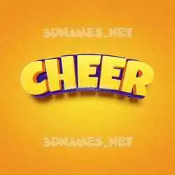 cheer in Orange Toon style - 3D name wallpaper