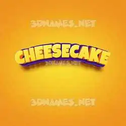cheesecake in Orange Toon style - 3D name wallpaper