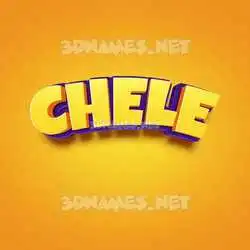 chele in Orange Toon style - 3D name wallpaper