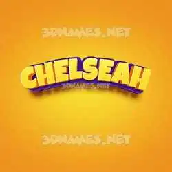 chelseah in Orange Toon style - 3D name wallpaper