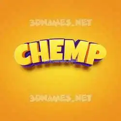 chemp in Orange Toon style - 3D name wallpaper