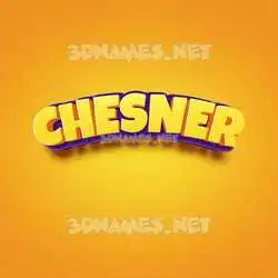 chesner in Orange Toon style - 3D name wallpaper
