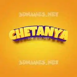 chetanya in Orange Toon style - 3D name wallpaper