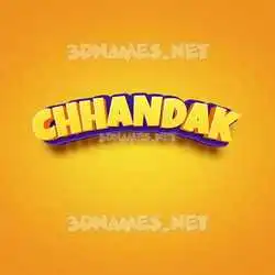 chhandak in Orange Toon style - 3D name wallpaper
