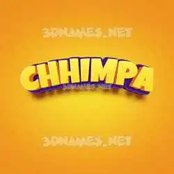 chhimpa in Orange Toon style - 3D name wallpaper