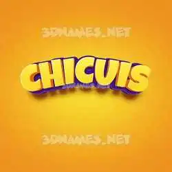 chicuis in Orange Toon style - 3D name wallpaper