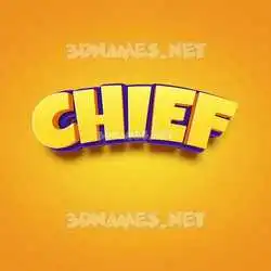 chief in Orange Toon style - 3D name wallpaper