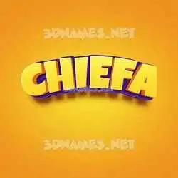 chiefa in Orange Toon style - 3D name wallpaper