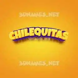 chilequitas in Orange Toon style - 3D name wallpaper