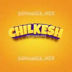 chilkesh in Orange Toon style - 3D name wallpaper