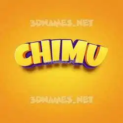 chimu in Orange Toon style - 3D name wallpaper