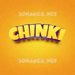 chinki in Orange Toon style - 3D name wallpaper