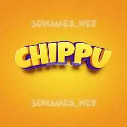 chippu in Orange Toon style - 3D name wallpaper