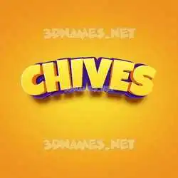 chives in Orange Toon style - 3D name wallpaper